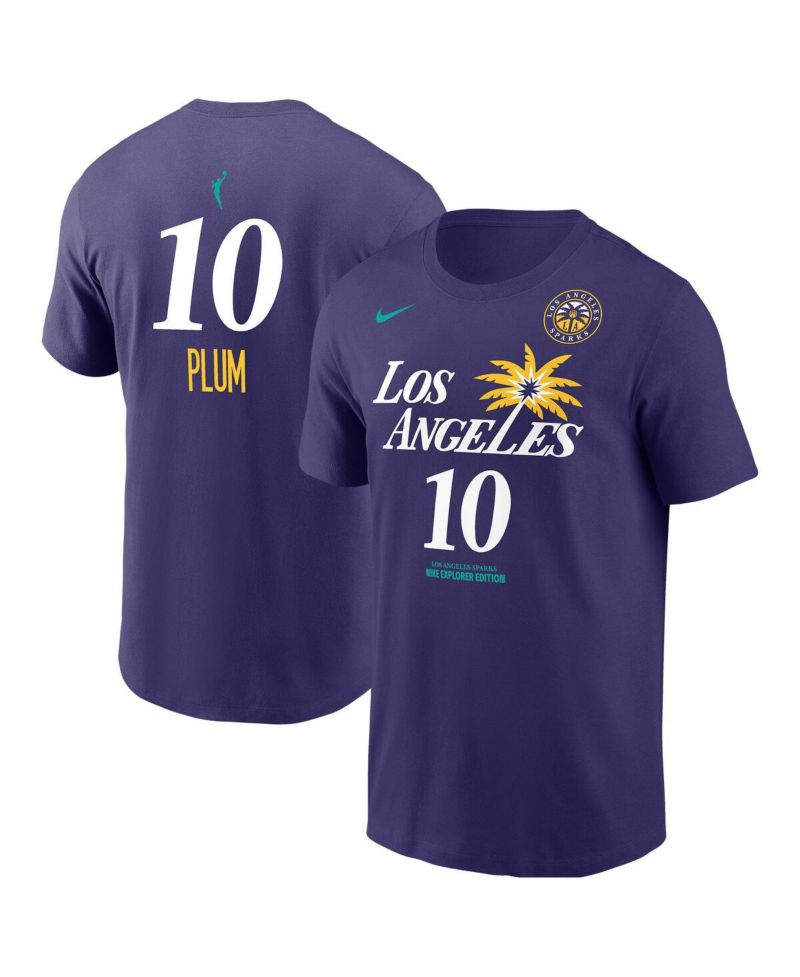 Men's Kelsey Plum Purple Los Angeles Sparks Explorer Edition Name & Number T-Shirt