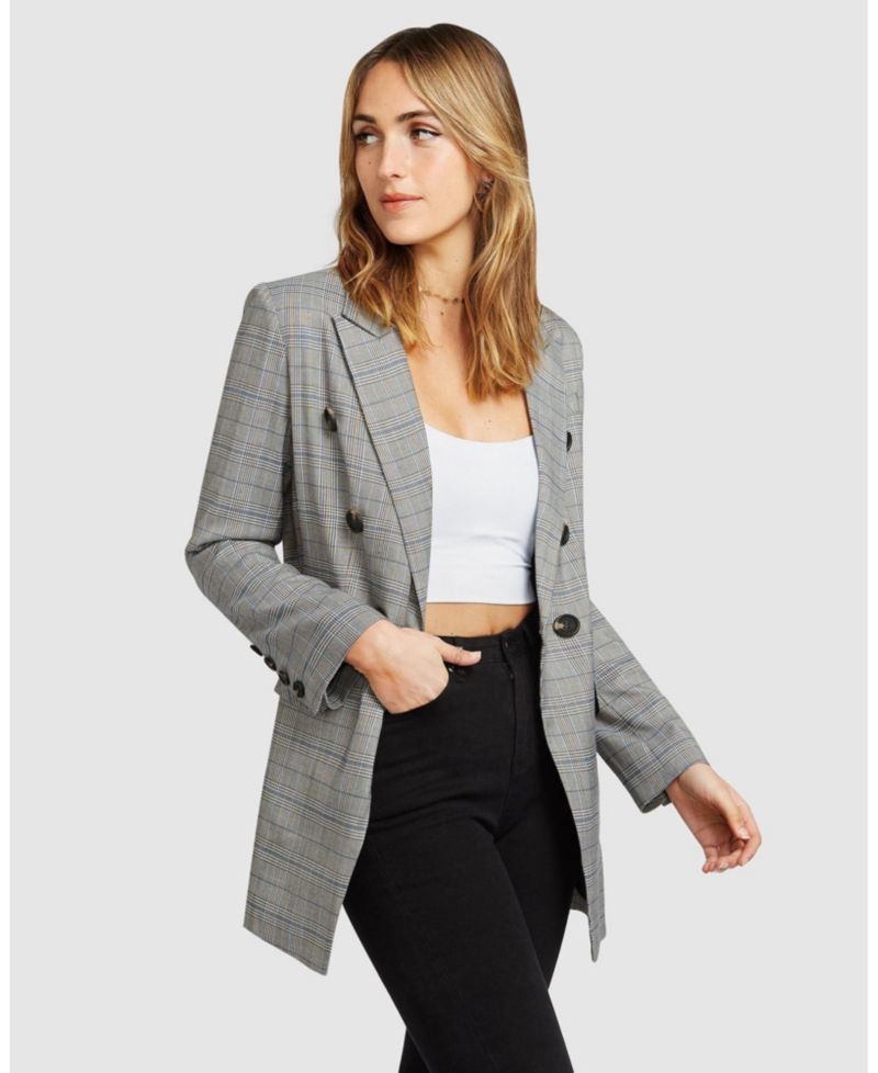 Too Cool For Work Plaid Blazer