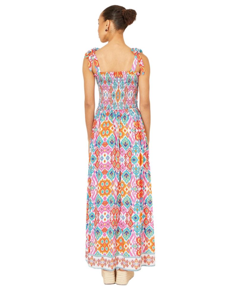 Women's Ikat Print Maxi Sun Dress