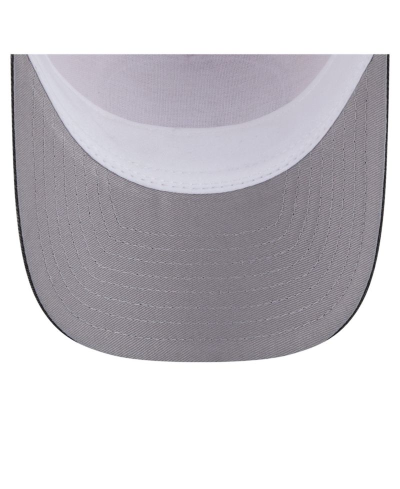 Men's Light Beige/Black Baltimore Orioles Frayed M-Crown A-Frame 9FORTY Trucker Adjustable Hat