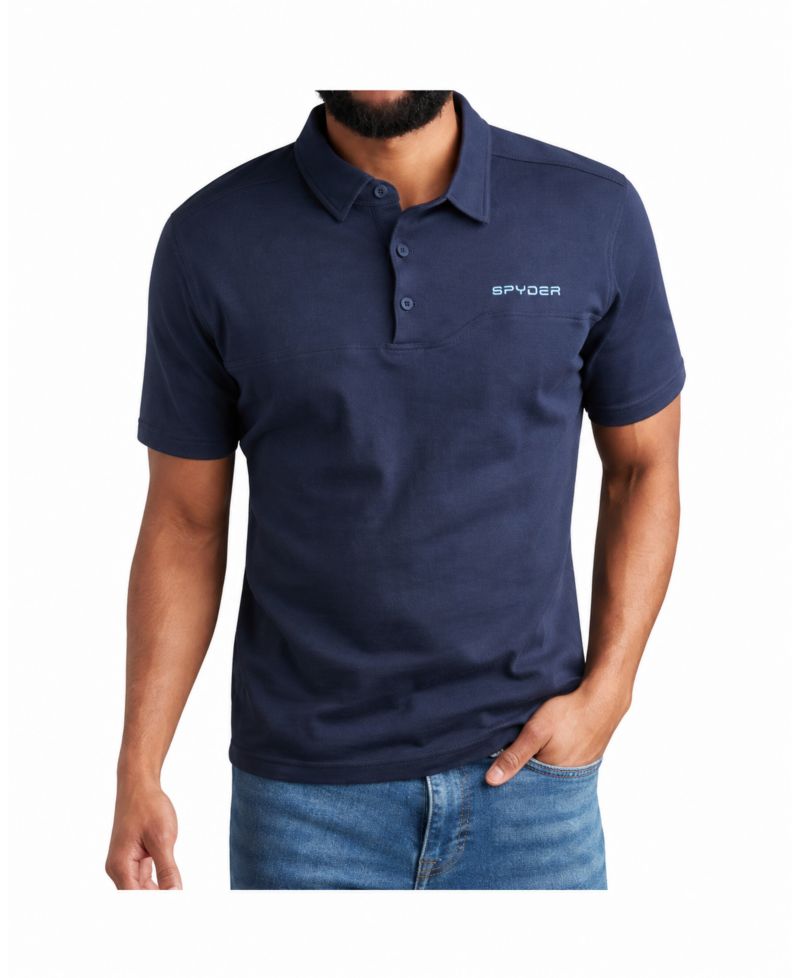 Men's Short-Sleeve Regular-Fit Cotton-Blend Polo Shirt