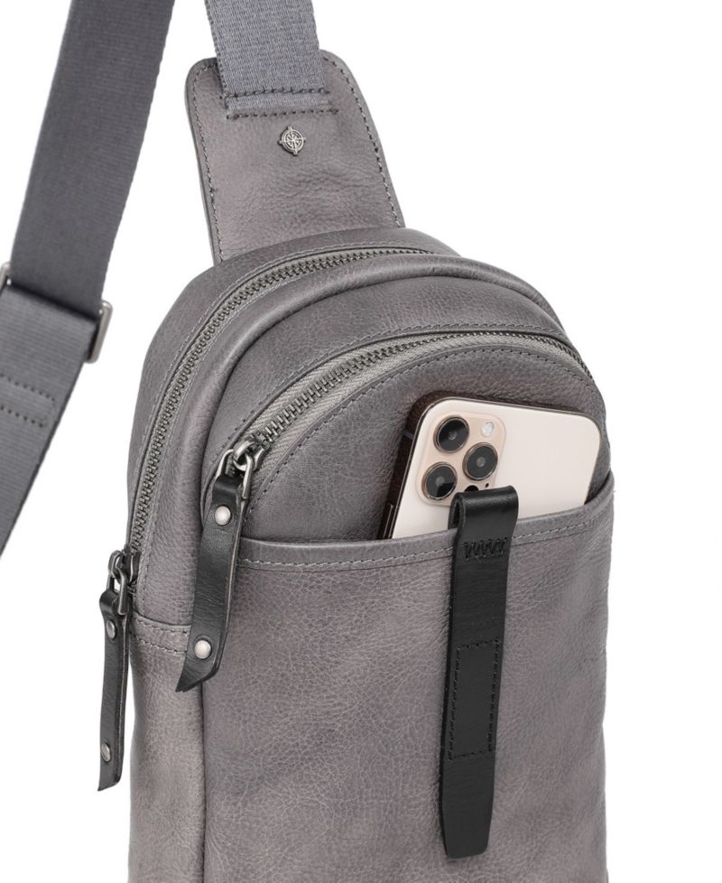 Sun-Wing Leather Sling Bag