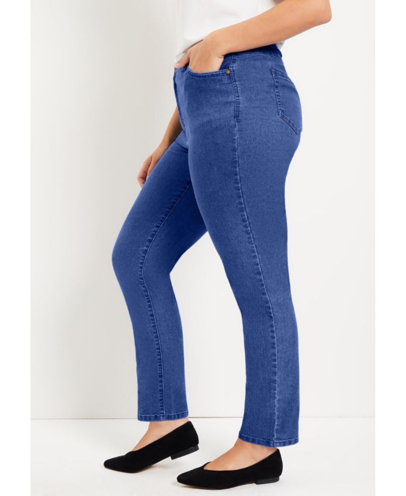 Women's June and Vie Curvie Fit Straight-Leg Jeans