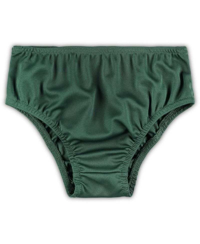 Little Girls Green Green Bay Packers Two-Piece Cheer Captain Jumper Dress with Bloomers Set