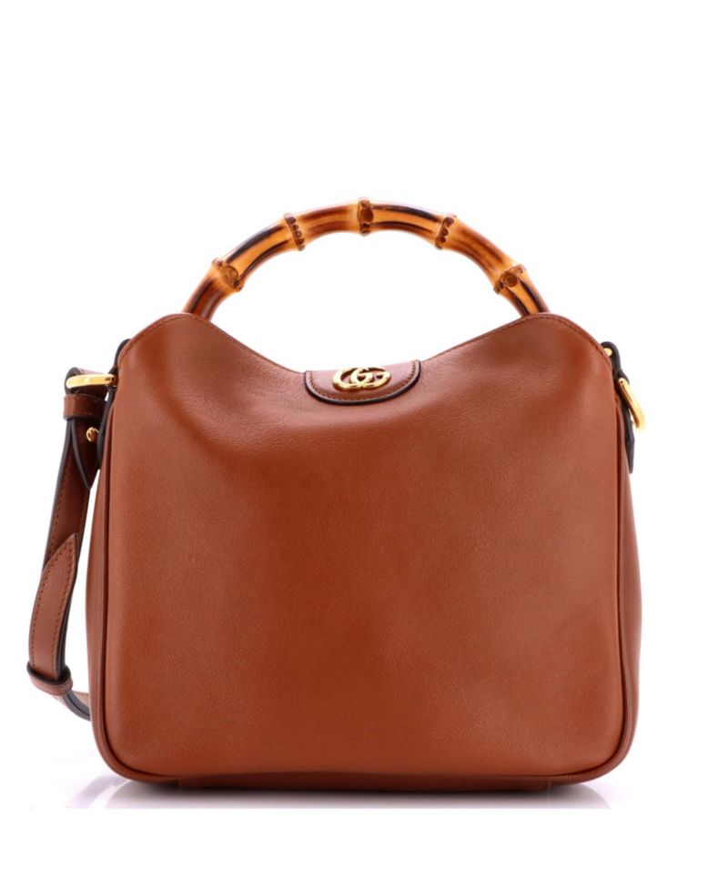 Small Diana NM Bamboo Shoulder Bag Leather