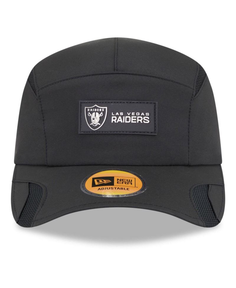 Men's Black Las Vegas Raiders 2025 Sideline Runner Adjustable Hat