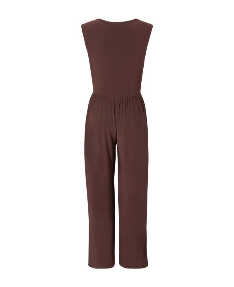 Women's ITY V-Neck Ruched Detail Jumpsuit