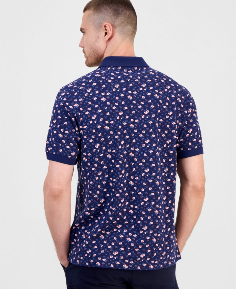 Men's Printed Pique Polo Shirt