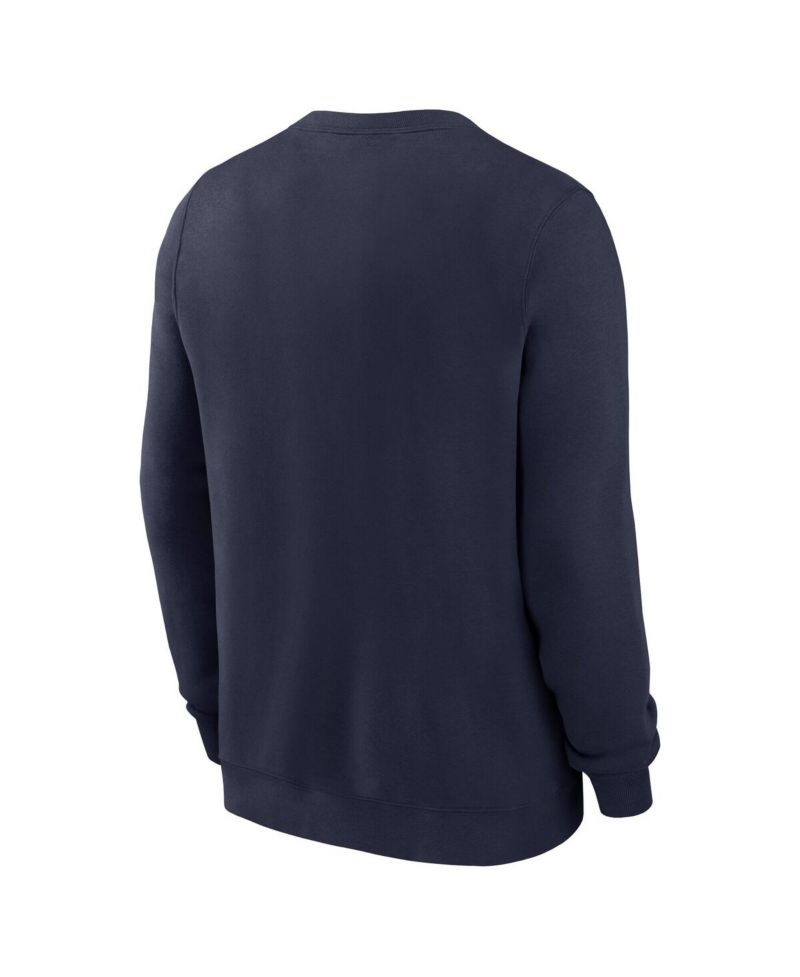 Men's Navy Michigan Wolverines Arch Pullover Sweatshirt