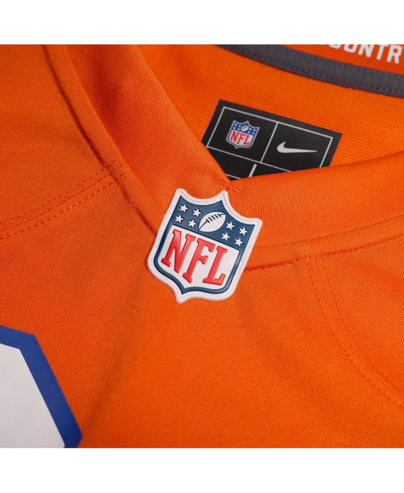 Men's Bo Nix Orange Denver Broncos Mile High Collection 1977 Throwback Player Game Jersey
