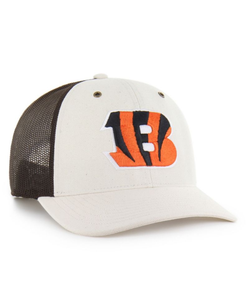 Carhartt x '47 Men's Natural/Brown Cincinnati Bengals Undyed Trucker Adjustable Hat
