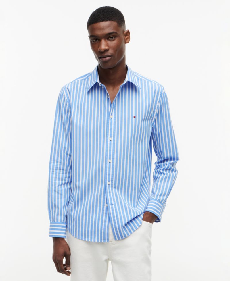 Regular-Fit Men's Flex Poplin Stripe Shirt