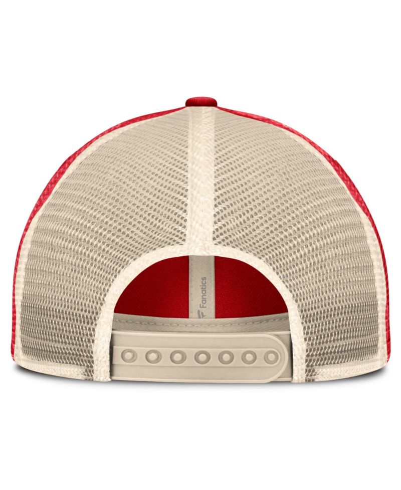 Men's Red/Natural Detroit Red Wings Rival Trucker Adjustable Hat
