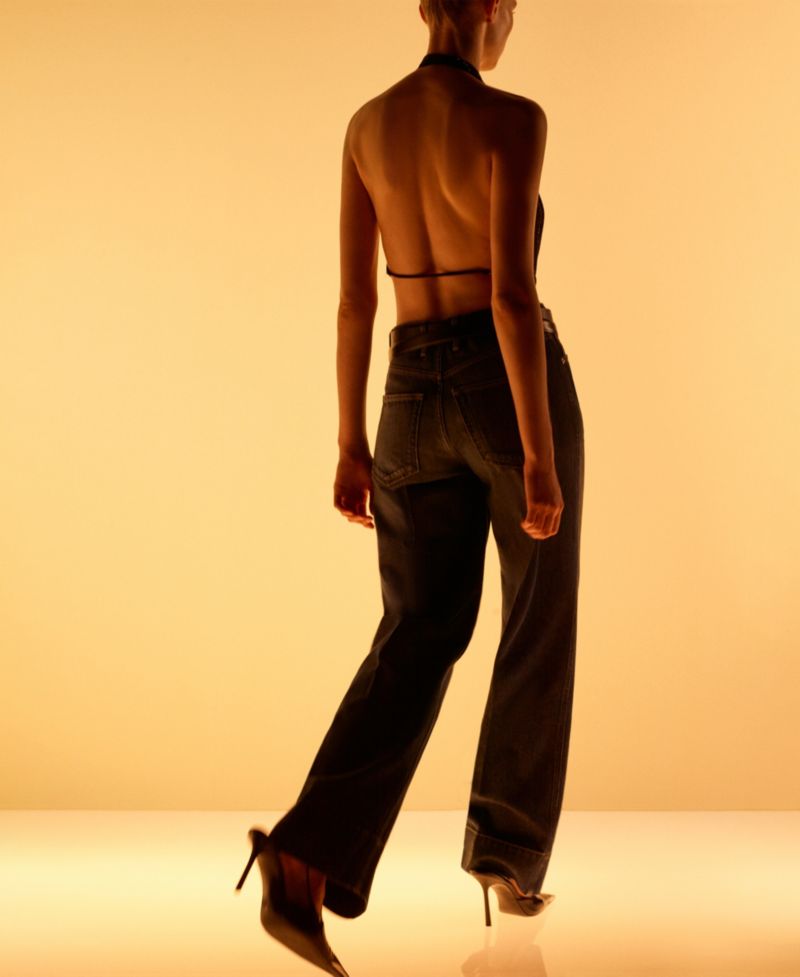 Women's Seam Detail Straight Jeans
