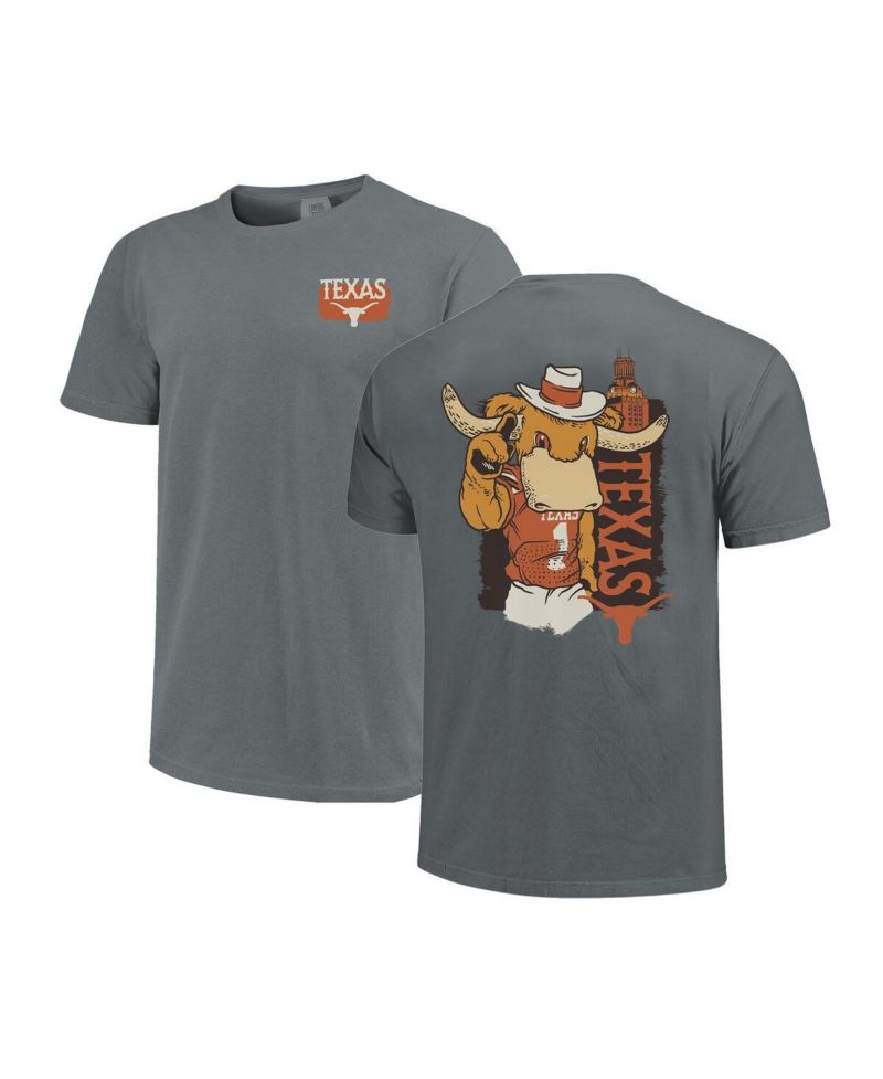 Men's and Women's Gray Texas Longhorns Hyper Local House Mascot Built T-Shirt