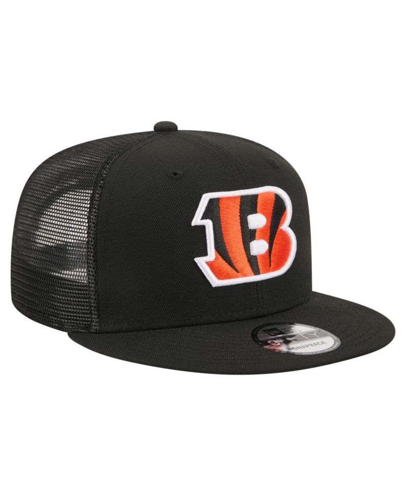 Men's Black Cincinnati Bengals Core Team 9FIFTY Trucker Snapback Hat
