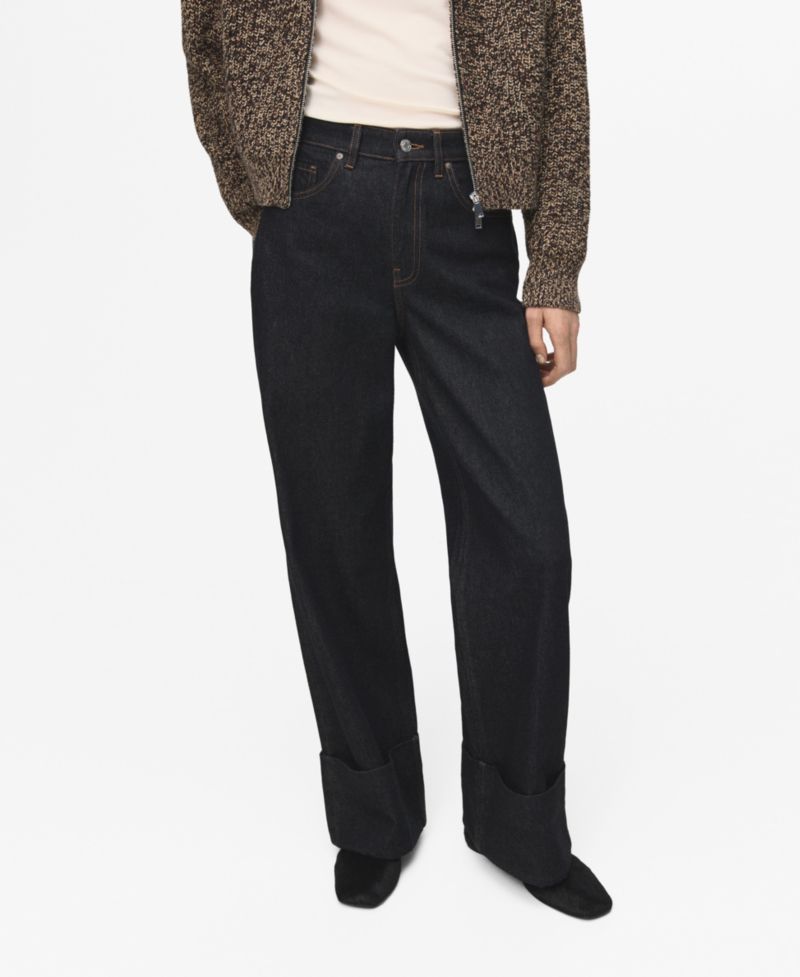 Women's Turned-Up Straight Jeans