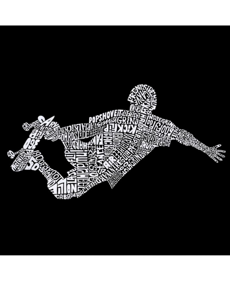 Men's Word Art Popular Skating Moves and Tricks Crewneck Sweatshirt