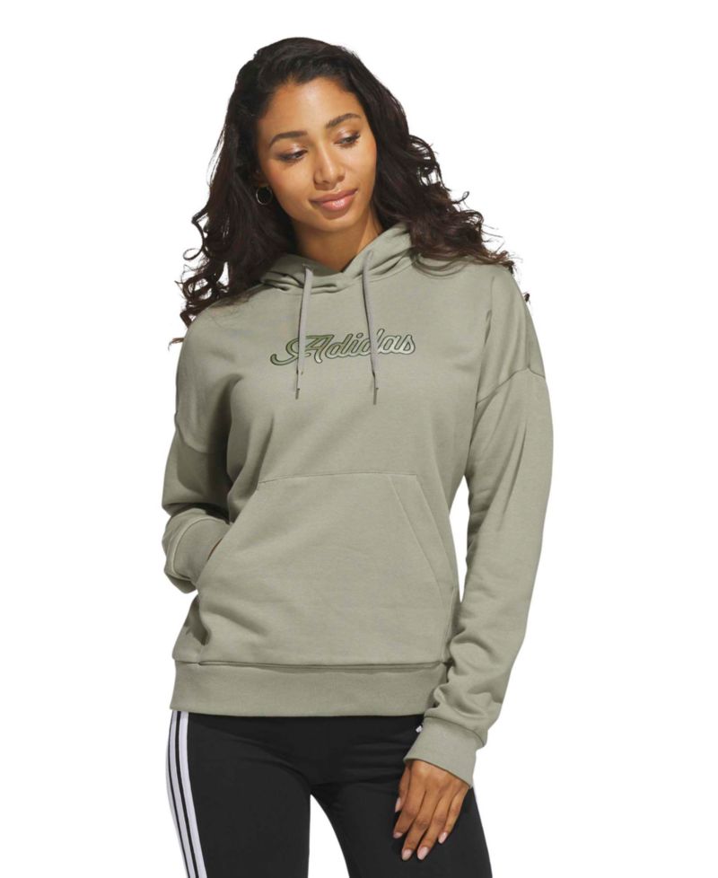Women's Fleece Metallic Wordmark Graphic Hoodie