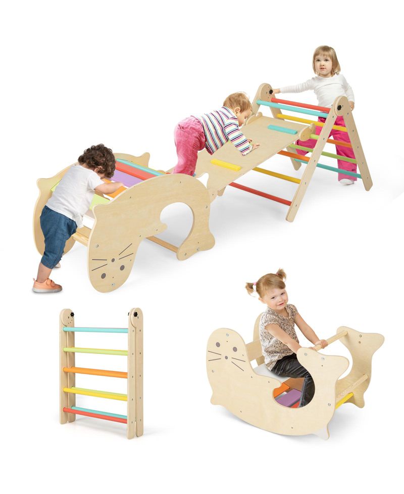 7-in-1 Reversible Ramp Indoor Climbing Gym