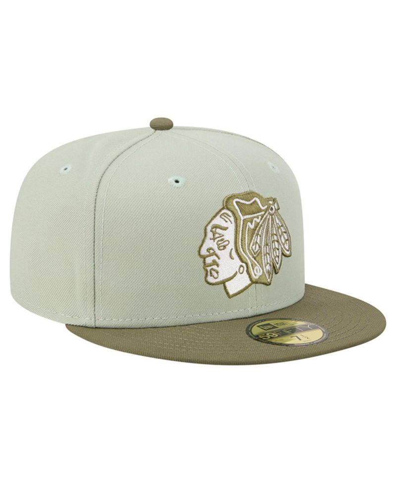 Men's Sage Green/Olive Chicago Blackhawks Color Pack 59FIFTY Fitted Hat
