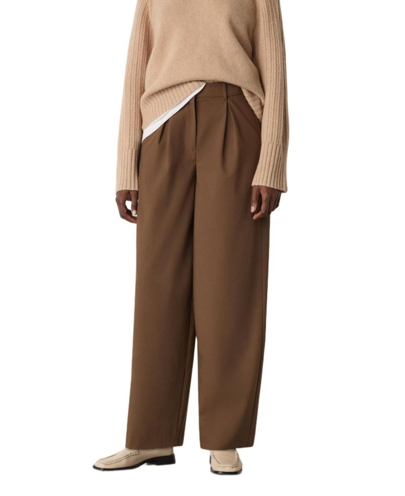 Women's Wool Blend Barrel Pants