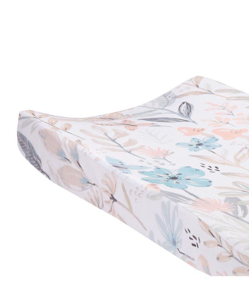 Lambs and Ivy Baby Blooms Watercolor Floral/Butterfly Soft Changing Pad Cover