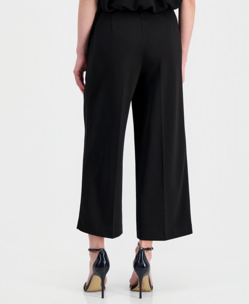 Women's High-Rise Cropped Wide-Leg Pants