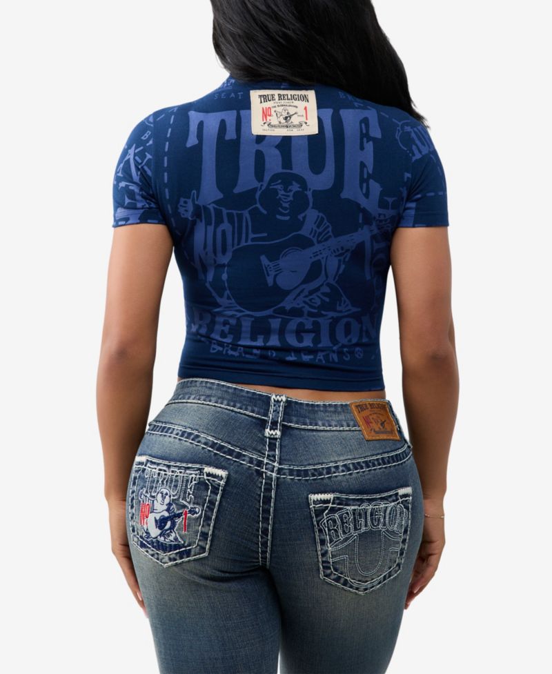 Women's Graphic Crewneck Crop T-Shirt