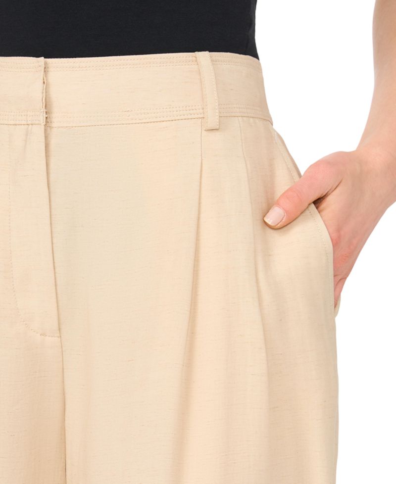 Women's Pleated Wide-Leg Pants