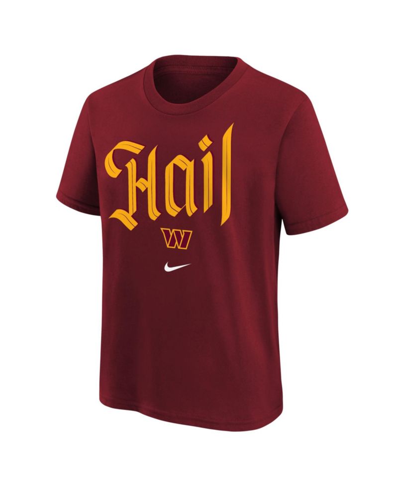 Boys' and Girls' Washington Commanders Hail Crewneck Graphic Standard-Fit T-Shirt