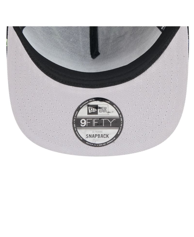 Men's Black Seattle Seahawks Bolt A-Frame 9FIFTY Snapback Hat