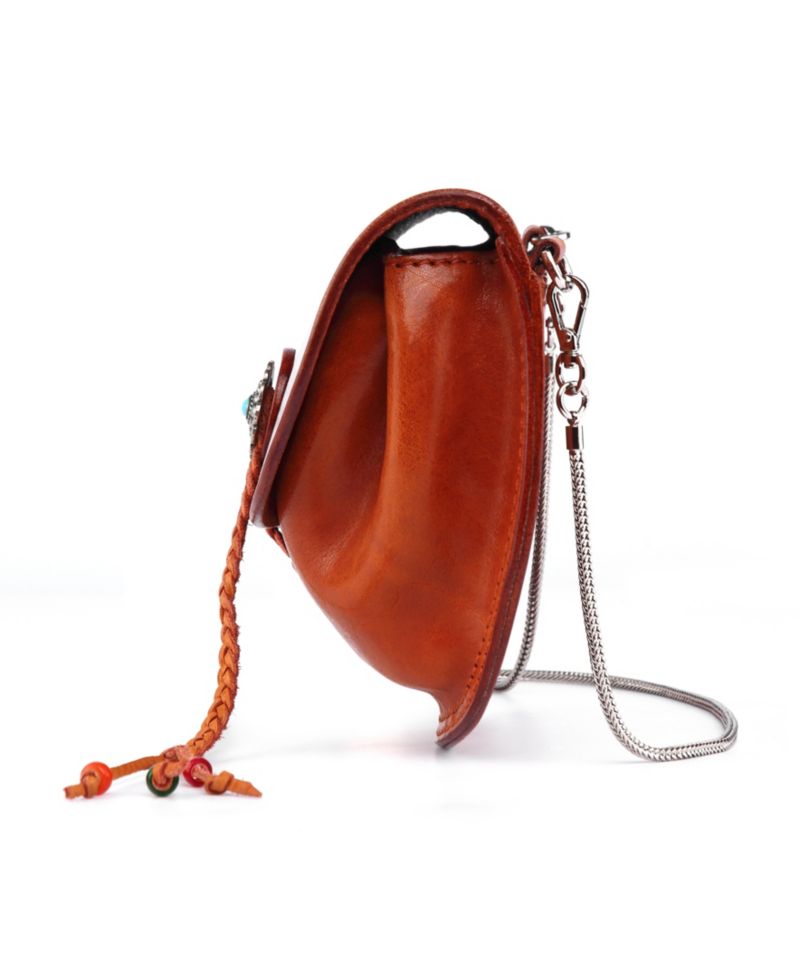 Women's Genuine Leather Garden Peony Crossbody