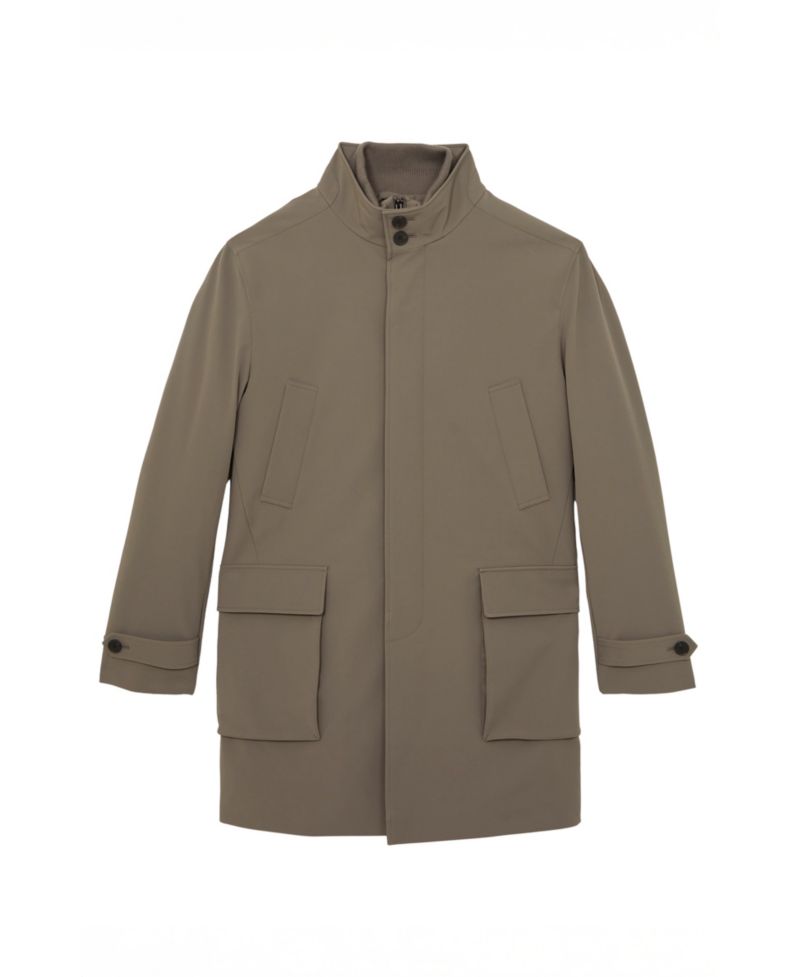 Men's Player Water-Resistant Removable-Gilet Overcoat