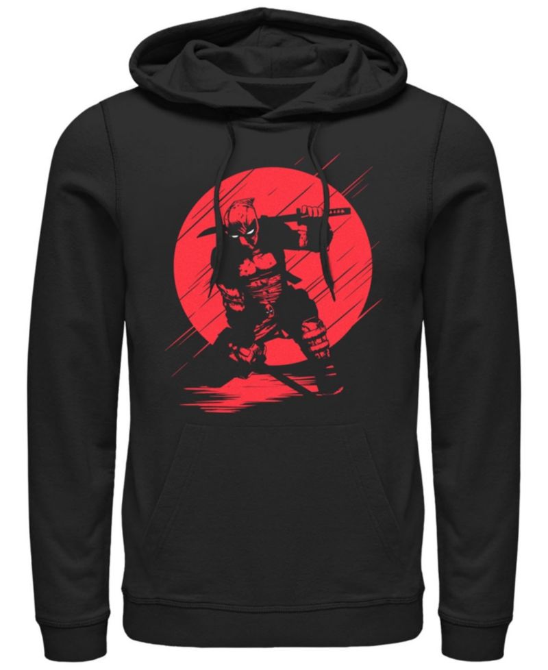 Men's Silhouette Deadpool Hoodie Fleece Pullover
