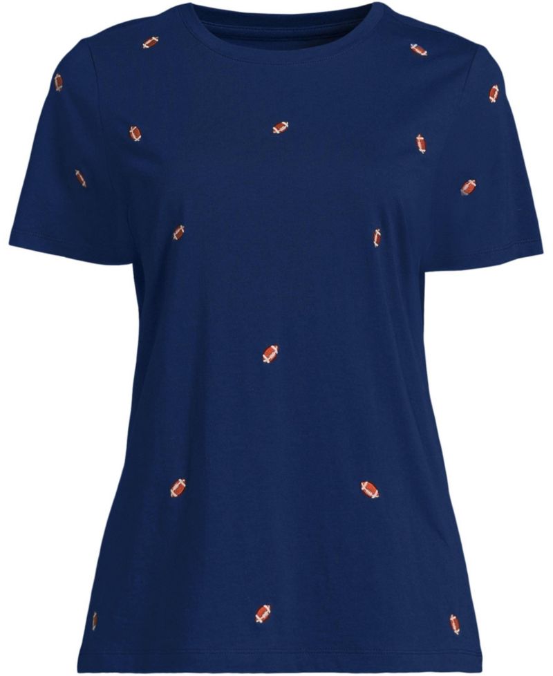 Women's Relaxed Supima Cotton Embroidered T-Shirt