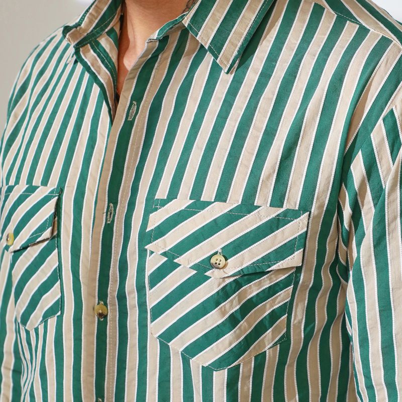 Men's Candy Striped Oversized Shirt