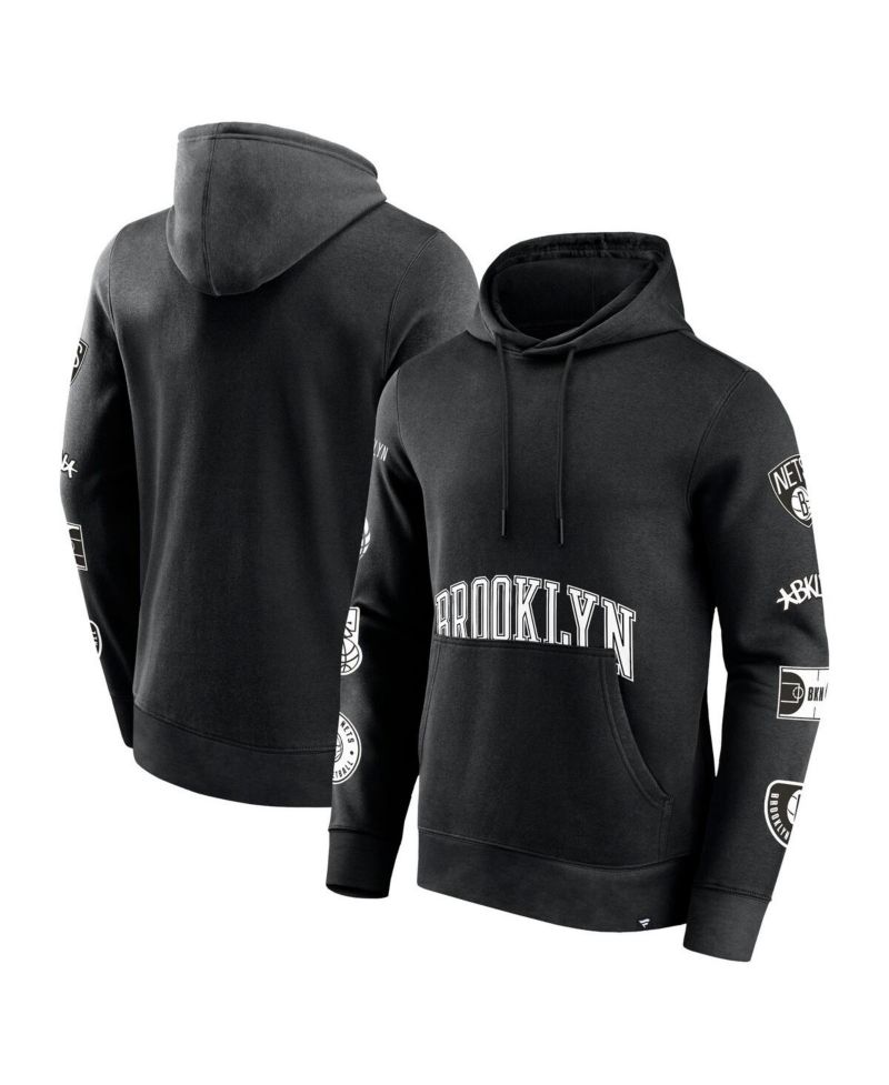 Men's Black Brooklyn Nets Home Court Pullover Hoodie