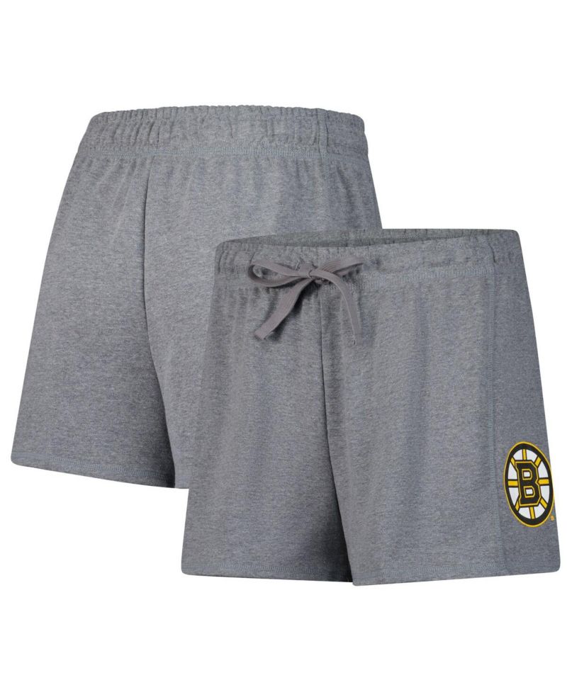Women's Heather Gray Boston Bruins Logo Shorts