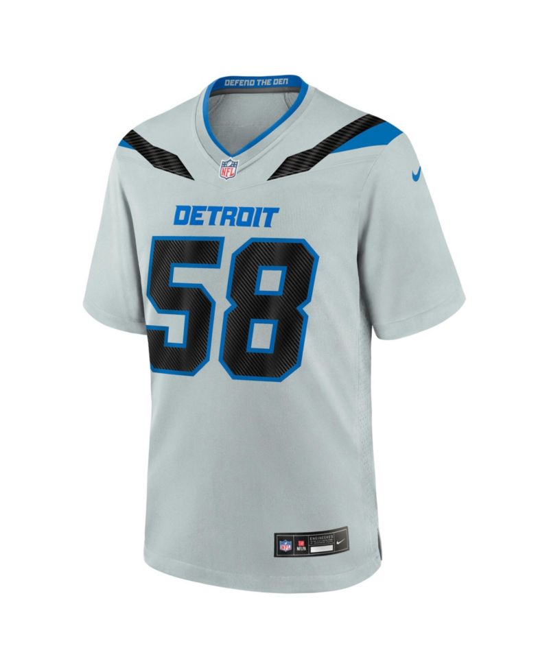 Men's Penei Sewell Silver Detroit Lions 2026 Rivalries Collection Game Jersey