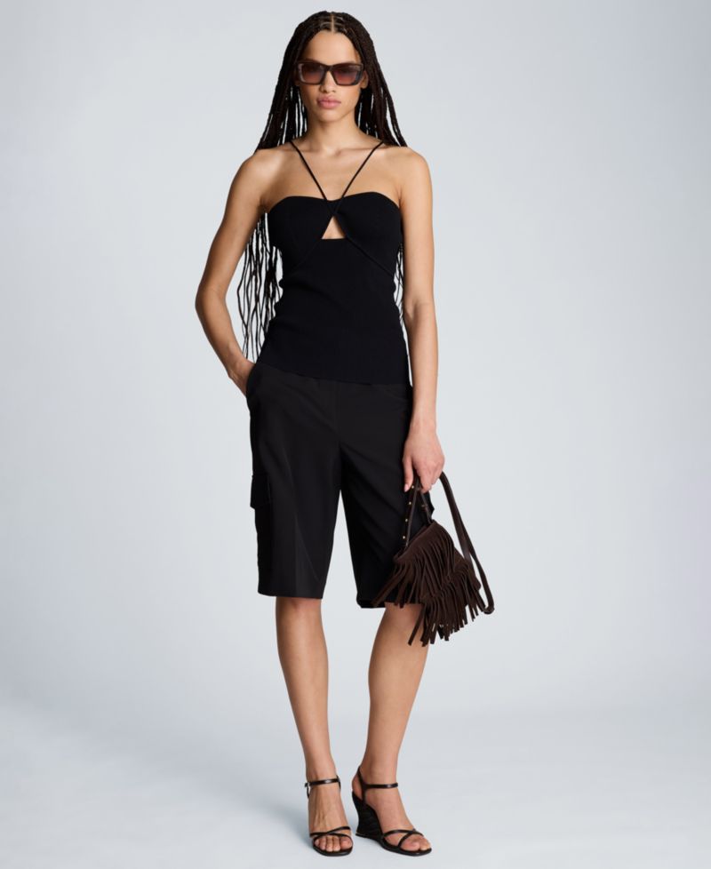 Women's Ribbed Halter Neck Sweater