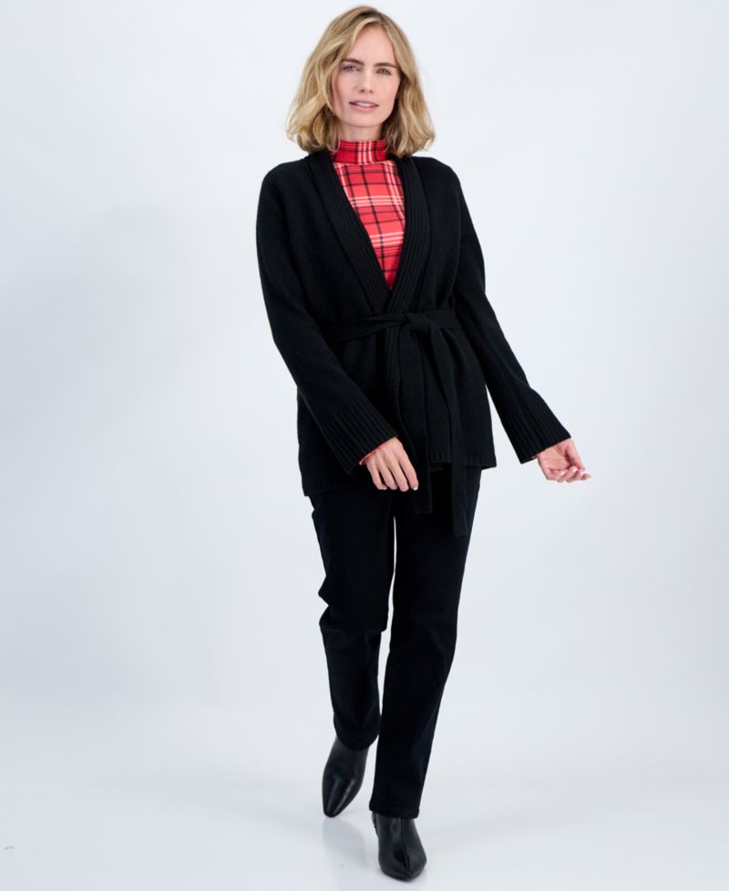 Women's Printed Mock-Neck Long-Sleeve Tee