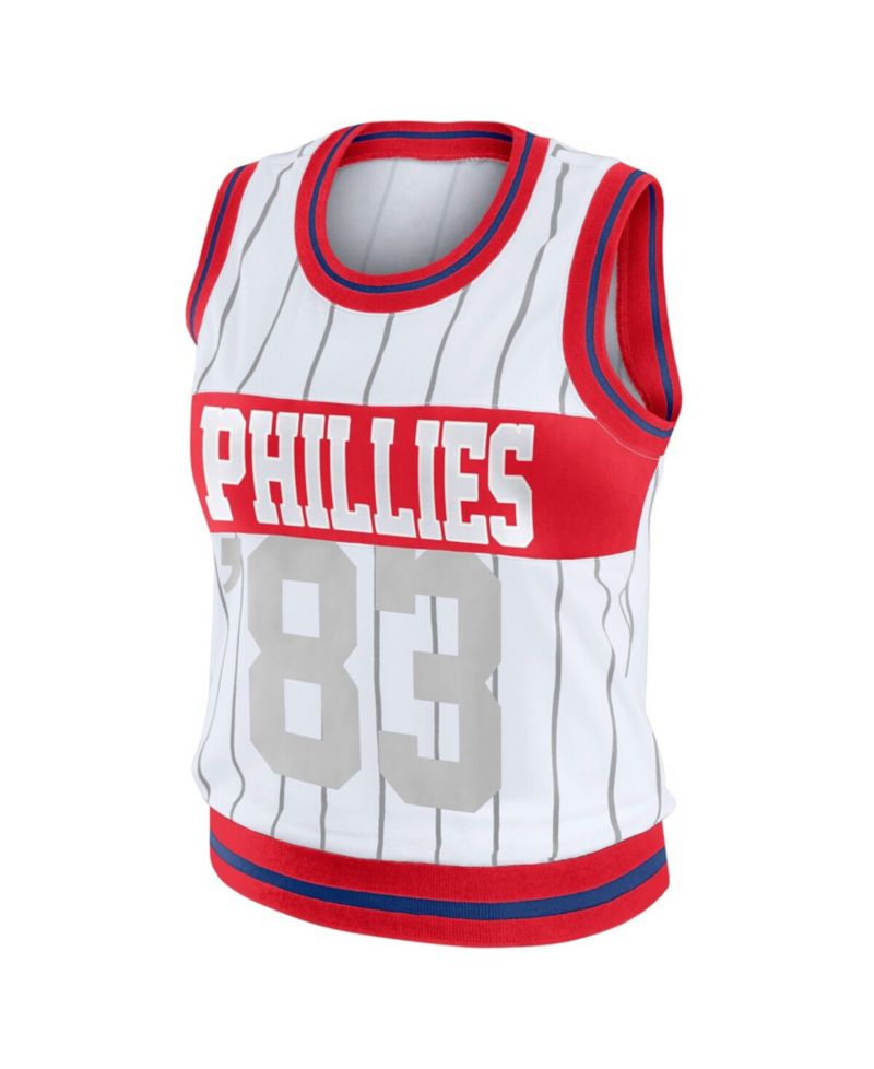 Women's WEAR by Erin Andrews White Philadelphia Phillies Sporty Tank Top