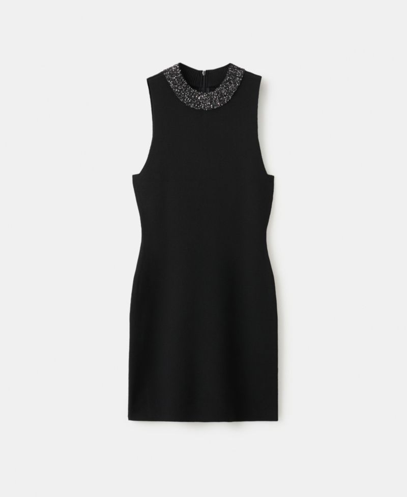 Women's Sequin Collar Knitted Dress