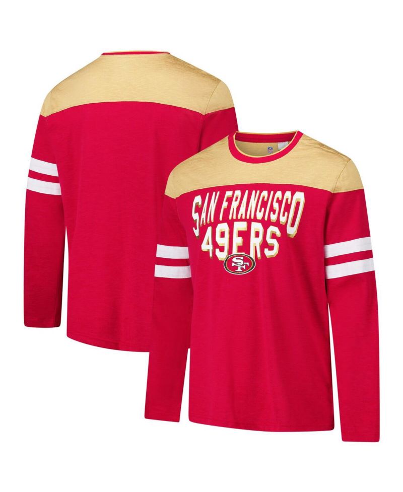 Men's Scarlet/Gold San Francisco 49ers Adaptive Hail Mary Long Sleeve T-Shirt
