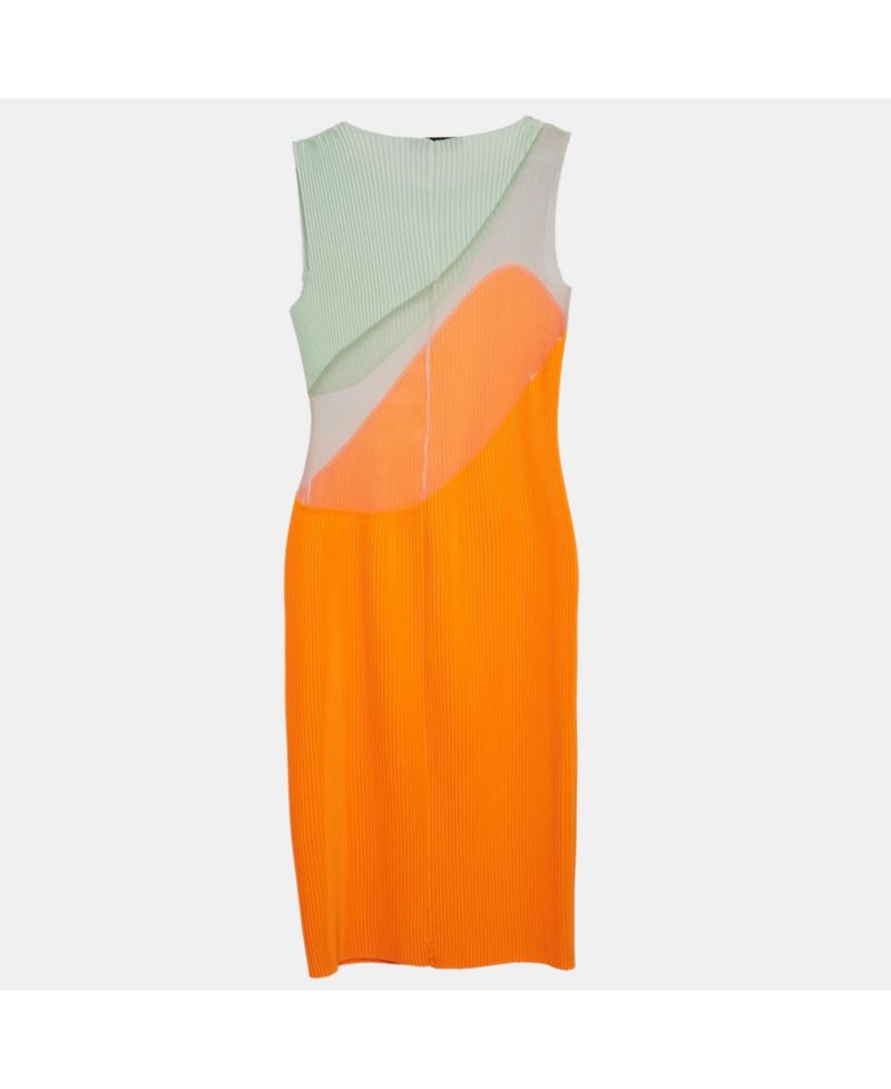 Women's Plisse Paneled Midi Dress