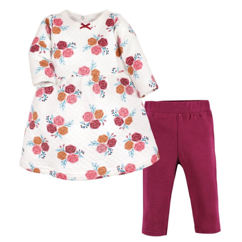 Baby Girls Hudson Quilted Cotton Dress and Leggings