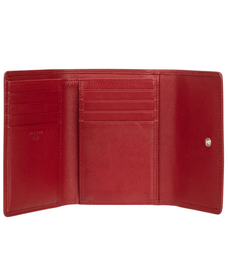 Women's Basket Weave Collection RFID Secure Mini Clutch Wallet