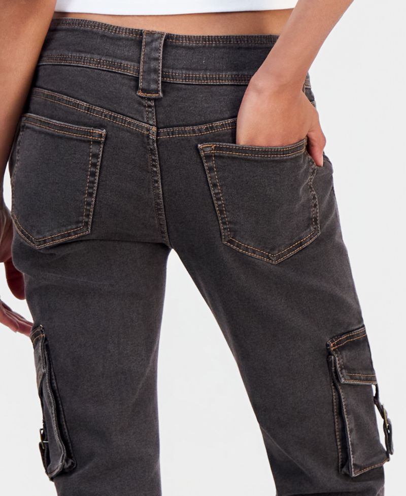 Juniors' Low-Rise Cargo Jeans