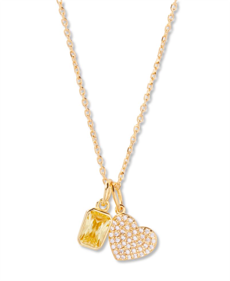 Adeline Heart Birthstone Necklace